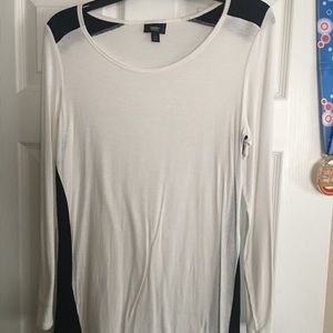 Black and white long sleeve top